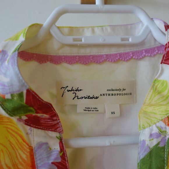 Anthropologie Yukiko Noritake Darcey Popover Swing Top XS 0 - Picture 8 of 16